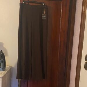 Christian Siriano Dark Brown wide leg pants  super soft